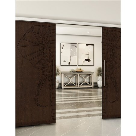 Holzschiebetür Slim-Line - Wenge Model 4062
