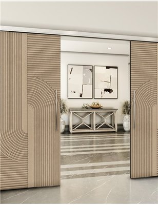 Holzschiebetür Slim-Line - Eiche Model 4040
