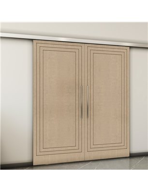 Holzschiebetür Slim-Line - Eiche  Model 4041-2
