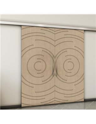 Holzschiebetür Slim-Line - Eiche  Model 4046-2