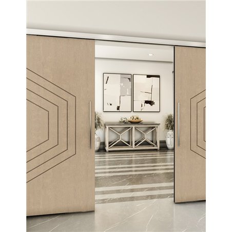 Holzschiebetür Slim-Line - Eiche Model 4072