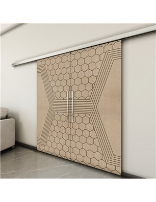Holzschiebetür Slim-Line - Eiche  Model 4080-3