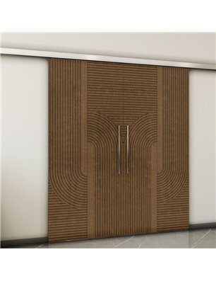 Holzschiebetür Slim-Line - Nussbaum  Model 4040-2