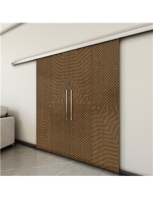 Holzschiebetür Slim-Line - Nussbaum  Model 4050-3