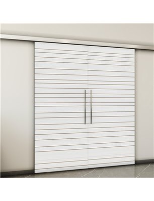 Holzschiebetür Slim-Line - Weiss 3D  Model 4007-2