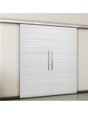 Holzschiebetür Slim-Line - Weiss 3D  Model 4015-2