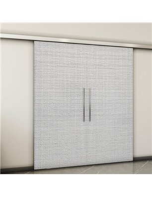 Holzschiebetür Slim-Line - Weiss 3D  Model 4016-2