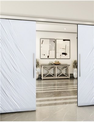 Holzschiebetür Slim-Line - Weiss 3D Model 4029