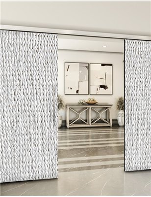 Holzschiebetür Slim-Line - Weiss 3D Model 4030