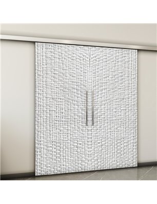 Holzschiebetür Slim-Line - Weiss 3D  Model 4035-2