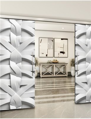 Holzschiebetür Slim-Line - Weiss 3D Model 4038