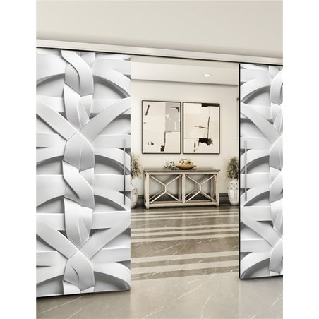 Holzschiebetür Slim-Line - Weiss 3D Model 4038