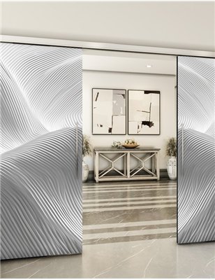 Holzschiebetür Slim-Line - Weiss 3D Model 4039