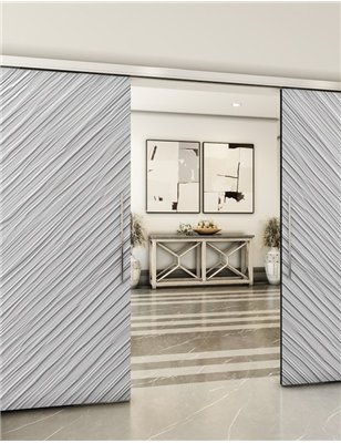 Holzschiebetür Slim-Line - Weiss 3D Model 4040