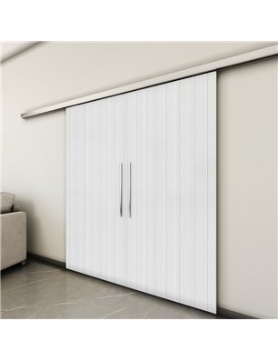 Holzschiebetür Slim-Line - Weiss 3D  Model 4041-3