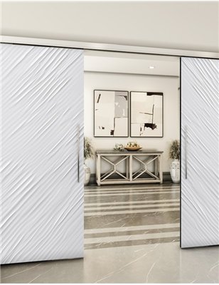 Holzschiebetür Slim-Line - Weiss 3D Model 4042