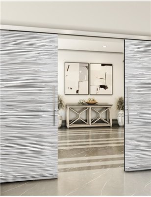 Holzschiebetür Slim-Line - Weiss 3D Model 4044