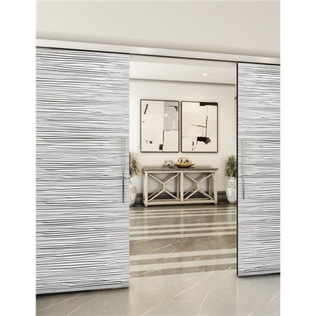 Holzschiebetür Slim-Line - Weiss 3D Model 4044