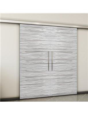 Holzschiebetür Slim-Line - Weiss 3D  Model 4044-2