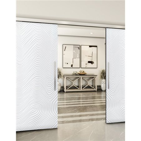 Holzschiebetür Slim-Line - Weiss 3D Model 4045