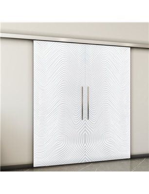 Holzschiebetür Slim-Line - Weiss 3D  Model 4045-2