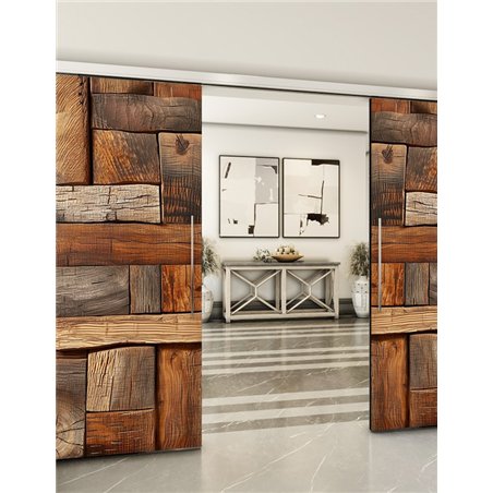 Holzschiebetür Slim-Line - Holzkunst Model 4073