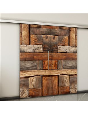 Holzschiebetür Slim-Line - Holzkunst  Model 4073-2