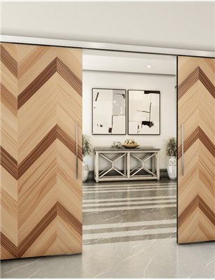 Holzschiebetür Slim-Line - Holzkunst Model 4074