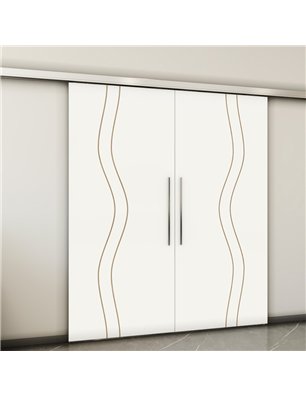 Holzschiebetür Slim-Line - Design-Linien  Model 4066-2