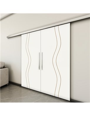 Holzschiebetür Slim-Line - Design-Linien  Model 4066-3