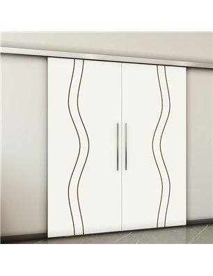Holzschiebetür Slim-Line - Design-Linien  Model 4067-2