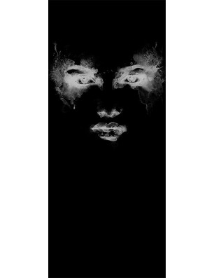 Ganzglastür Angel Eyes Gelasert Auf Klarglas