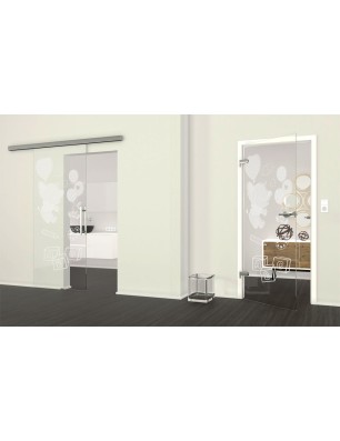 Ganzglastür Kid Elefant Gelasert Auf Klarglas