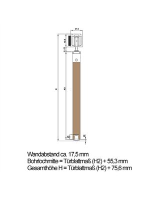 Holzschiebetür Eco-Line - Weiss 3D  Model 1035
