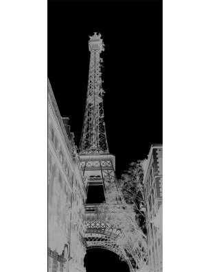 Ganzglastür Eifelturm 4 Gelasert Auf Klarglas