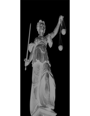 Ganzglastür Justitia Gelasert Auf Klarglas