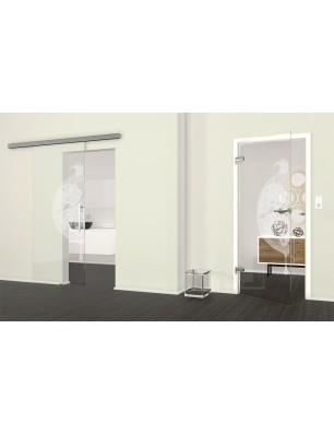 Ganzglastür Fruits 4 Gelasert Auf Klarglas