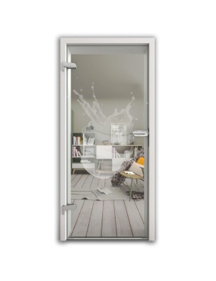 Ganzglastür Fruits 6 Gelasert Auf Klarglas