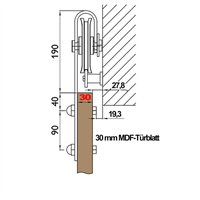 Holzschiebetür Barn-Line - Nussbaum  Model 1084