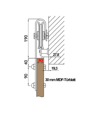 Holzschiebetür Barn-Line - Schwarz  Model 2017