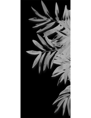 Ganzglastür Blätter Gelasert Auf Klarglas