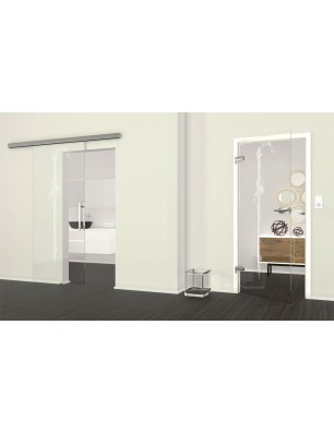 Ganzglastür Floral Schwert Gelasert Auf Klarglas