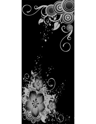 Ganzglastür Blume 11 Gelasert Auf Klarglas