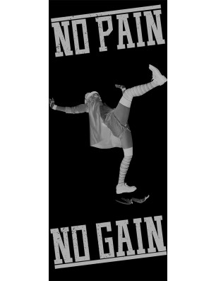 Ganzglastür No pain No Gain Gelasert Auf Klarglas