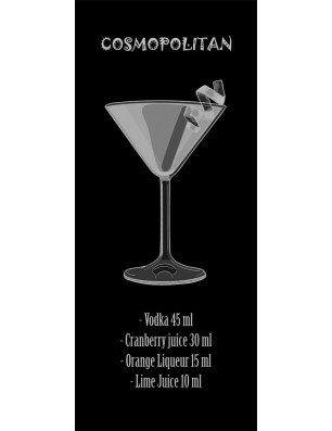 Ganzglastür Cosmopolitan Gelasert Auf Klarglas