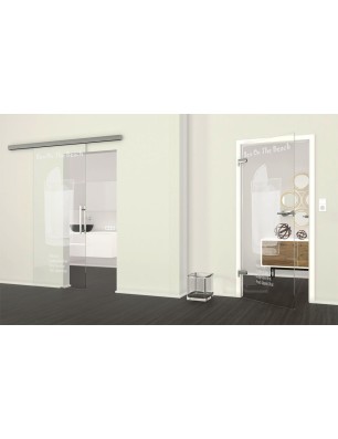 Ganzglastür Sex on the beach Gelasert Auf Klarglas