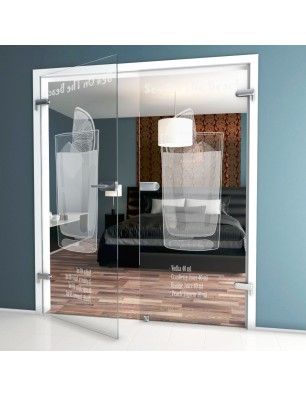 Ganzglastür Sex on the beach Gelasert Auf Klarglas