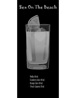 Ganzglastür Sex on the beach Gelasert Auf Klarglas