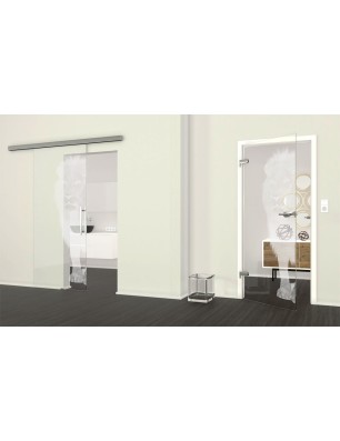 Ganzglastür Löwe Gelasert Auf Klarglas