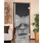 Ganzglastür Boot Gelasert Auf Grauglas Ganzglastür Boot Gelasert Auf Grauglas